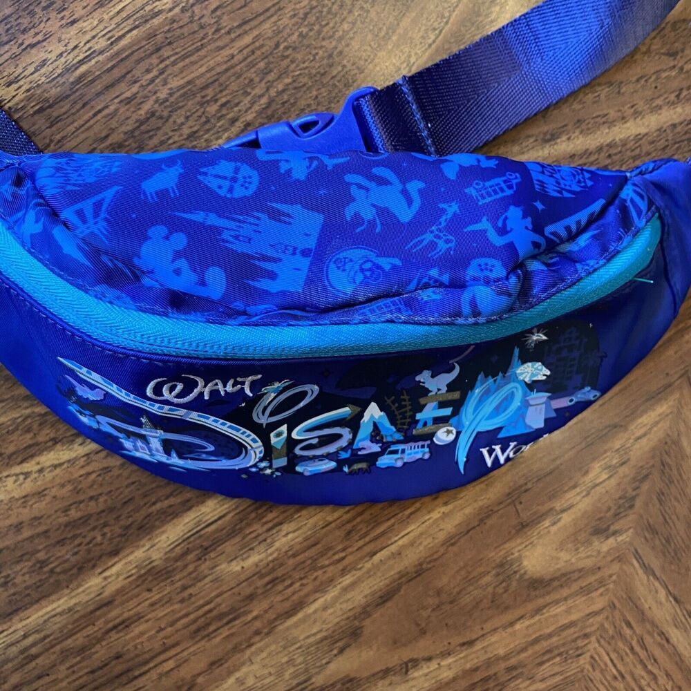 Walt Disney World 50th Anniversary Belt Bag Hip Shoulder Waist Fanny Pack Blue - Picture 4 of 8